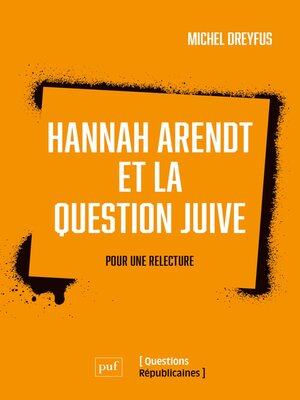 cover image of Hannah Arendt et la question juive